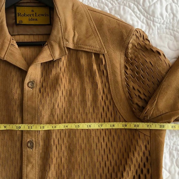 Vintage 70-80's a Robert Lewis idea Men's Suede Shirt Size: 42 - Picture 13 of 15